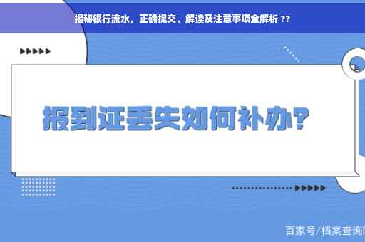 揭秘银行流水，正确提交、解读及注意事项全解析 ??