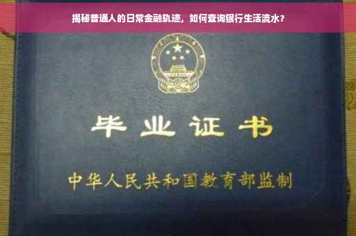 揭秘普通人的日常金融轨迹，如何查询银行生活流水？