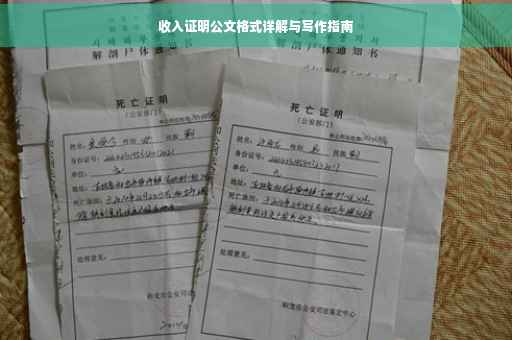 收入证明公文格式详解与写作指南