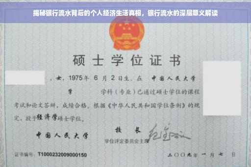 揭秘银行流水背后的个人经济生活真相，银行流水的深层意义解读