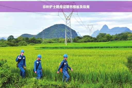 诊所护士聘用证明书模板及指南