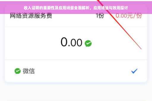 收入证明的重要性及应用场景全面解析，应用场景与效用探讨