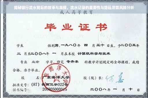 揭秘银行流水背后的故事与真相，流水记录的重要性与隐私泄露风险分析
