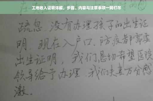 工地收入证明详解，步骤、内容与注意事项一网打尽