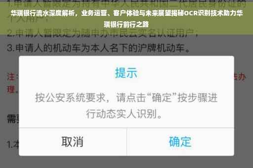 华瑞银行流水深度解析，业务运营、客户体验与未来展望揭秘OCR识别技术助力华瑞银行前行之路