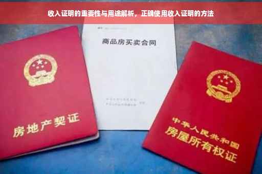 收入证明的重要性与用途解析，正确使用收入证明的方法