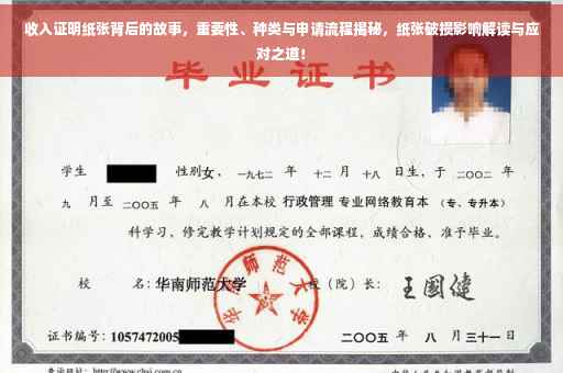 收入证明纸张背后的故事，重要性、种类与申请流程揭秘，纸张破损影响解读与应对之道！
