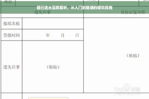 银行流水深度解析，从入门到精通的研究指南