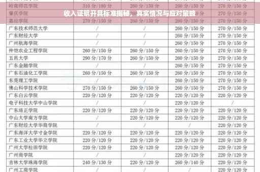 收入证明开具标准揭秘，真实情况与应对策略