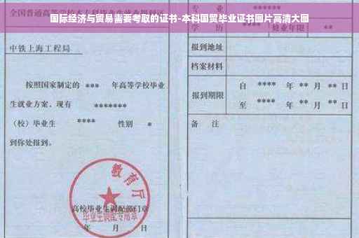 国际经济与贸易需要考取的证书-本科国贸毕业证书图片高清大图
