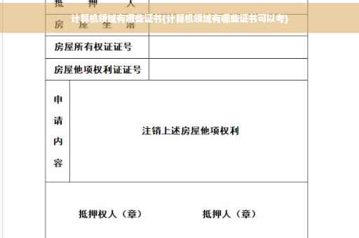 计算机领域有哪些证书(计算机领域有哪些证书可以考)