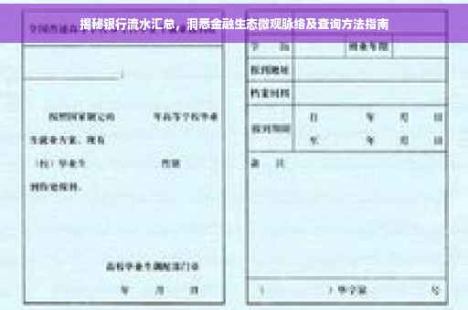 揭秘银行流水汇总，洞悉金融生态微观脉络及查询方法指南