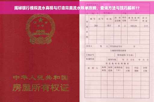 揭秘银行模拟流水真相与打造完美流水账单攻略，查询方法与技巧解析??
