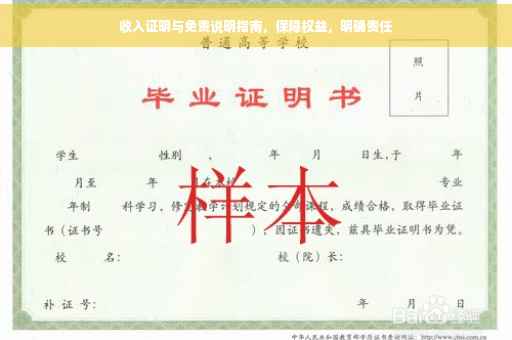 收入证明与免责说明指南，保障权益，明确责任