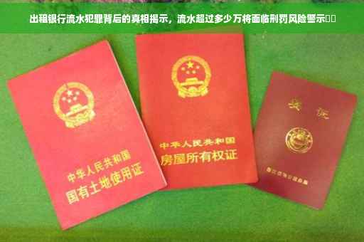 出租银行流水犯罪背后的真相揭示，流水超过多少万将面临刑罚风险警示⚡️