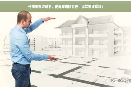 代理缴费证明书，便捷与风险并存，撰写要点解析！