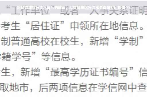 揭秘霞浦银行流水背后的故事，深度解析银行流水查询与打印指南 ??
