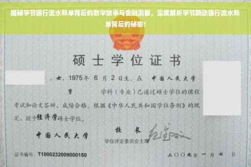 揭秘字节银行流水账单背后的数字故事与金融洞察，深度解析字节跳动银行流水账单背后的秘密！