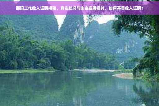 邵阳工作收入证明揭秘，真实状况与未来发展探讨，如何开具收入证明？