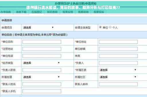 徐州银行流水解读，背后的故事、趋势分析与打印指南??