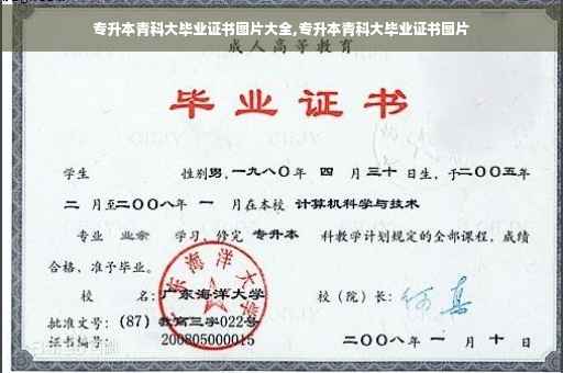 专升本青科大毕业证书图片大全,专升本青科大毕业证书图片
