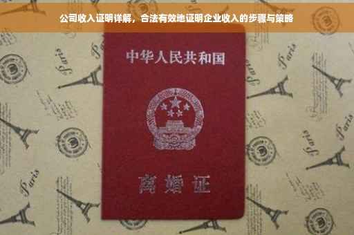 公司收入证明详解，合法有效地证明企业收入的步骤与策略