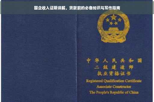 国企收入证明详解，贷款前的必备知识与写作指南