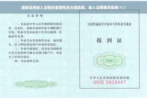 揭秘买房收入证明的重要性及办理流程，收入证明撰写指南 ?⚡️