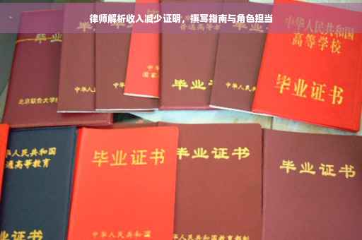 律师解析收入减少证明，撰写指南与角色担当