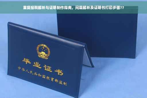 重复报税解析与证明制作指南，问题解析及证明书打印步骤??