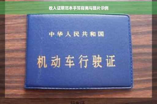 收入证明范本手写指南与图片示例
