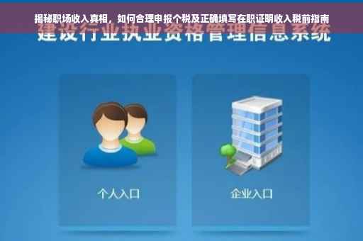 揭秘职场收入真相，如何合理申报个税及正确填写在职证明收入税前指南