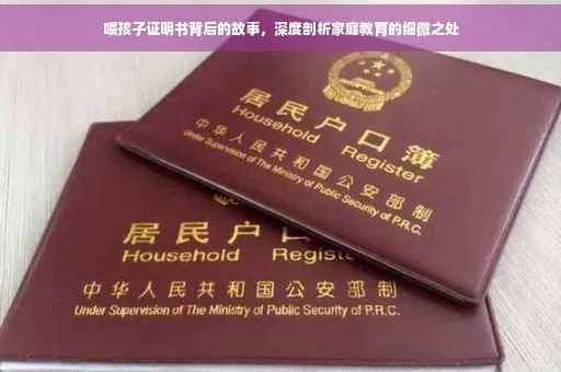 喂孩子证明书背后的故事，深度剖析家庭教育的细微之处