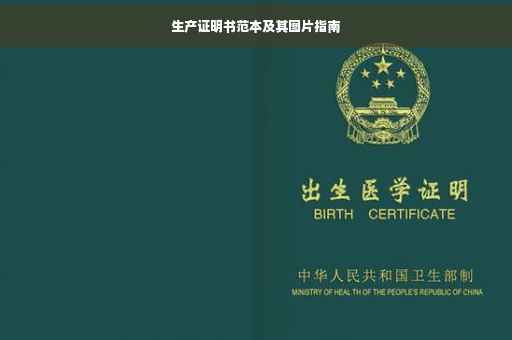 生产证明书范本及其图片指南