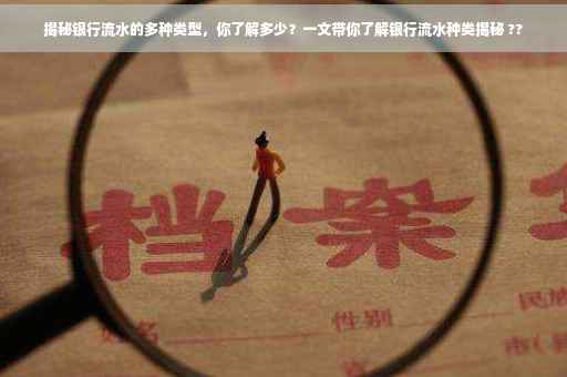 揭秘银行流水的多种类型，你了解多少？一文带你了解银行流水种类揭秘 ??