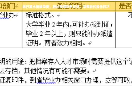 银行流水排版指南，轻松整理财务记录，掌握软件操作技巧
