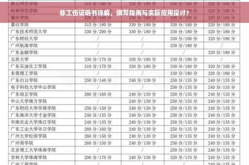 非工伤证明书详解，撰写指南与实际应用探讨?