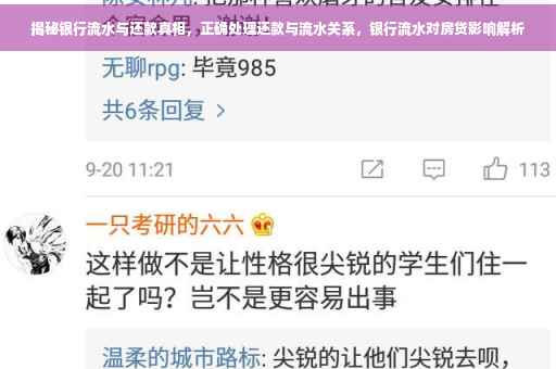 揭秘银行流水与还款真相，正确处理还款与流水关系，银行流水对房贷影响解析