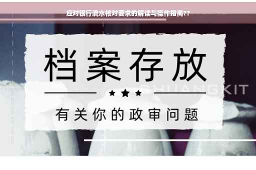 应对银行流水核对要求的解读与操作指南??