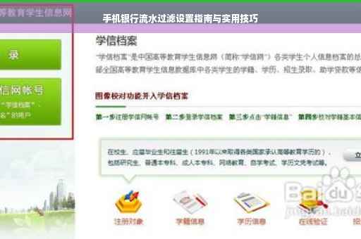 手机银行流水过滤设置指南与实用技巧