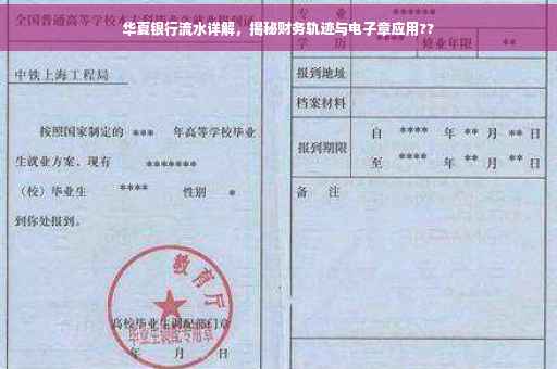 华夏银行流水详解，揭秘财务轨迹与电子章应用??
