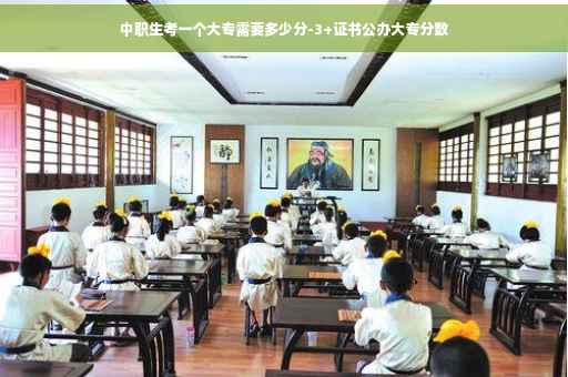 中职生考一个大专需要多少分-3+证书公办大专分数