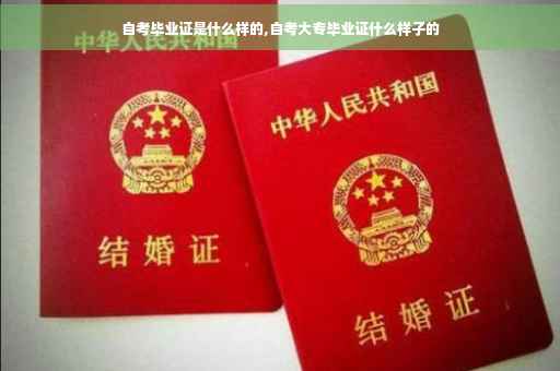 自考毕业证是什么样的,自考大专毕业证什么样子的