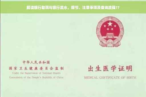 解读银行取现与银行流水，细节、注意事项及查询流程??