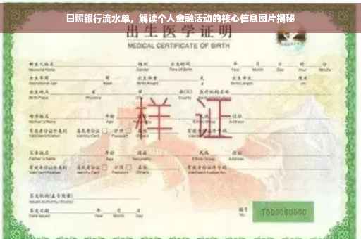 日照银行流水单，解读个人金融活动的核心信息图片揭秘