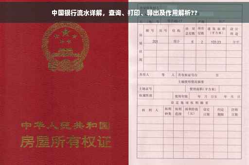中国银行流水详解，查询、打印、导出及作用解析??