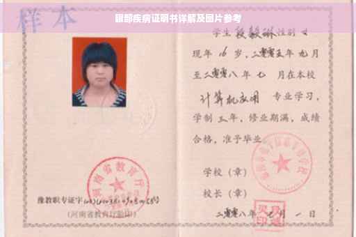 眼部疾病证明书详解及图片参考