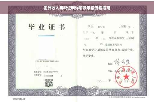 国外收入完税证明详解及申请流程指南