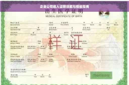 企业公司收入证明详解与模板指南