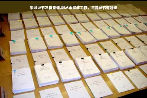 家政证书怎样查询,想从事家政工作，主流证书有哪些